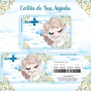 Cartao do sus Personalizado Anjinho Png e Pdf