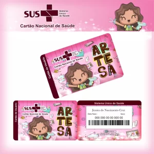 Cartao do sus Personalizado Artesã Png e Pdf