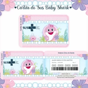 Cartao do sus Personalizado Baby Shark
