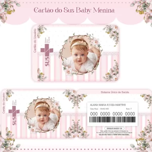 Cartao do sus Personalizado Bebe Menina