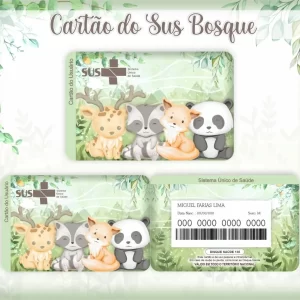 Cartao do sus Personalizado Bosque Png e Pdf