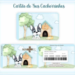 Cartao do sus Personalizado Cachorrinho