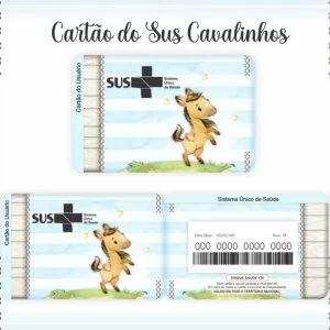 Cartao do sus Personalizado Cavalinho Png e Pdf