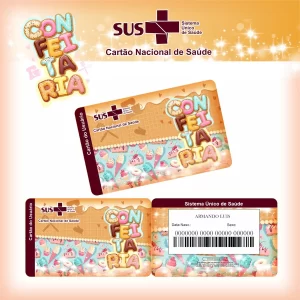 Cartao do sus Personalizado Confeitaria Png e Pdf