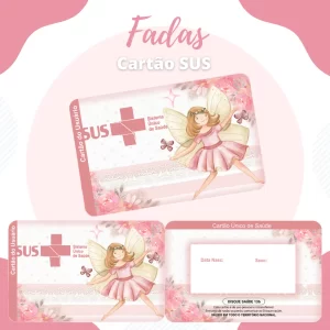 Cartao do sus Personalizado Fada Png e Pdf