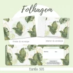 Cartao do sus Personalizado Folhagem Png e Pdf