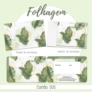 Cartao do sus Personalizado Folhagem Png e Pdf