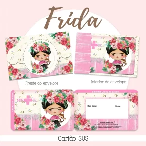 Cartao do sus Personalizado Frida Png e Pdf