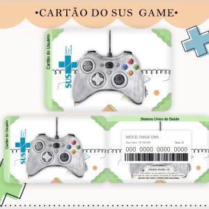 Cartao do sus Personalizado Game Png e Pdf