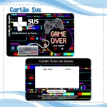 Cartao do sus Personalizado Gamer Png