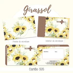 Cartao do sus Personalizado Girassol