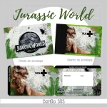 Cartao do sus Personalizado Jurassic World
