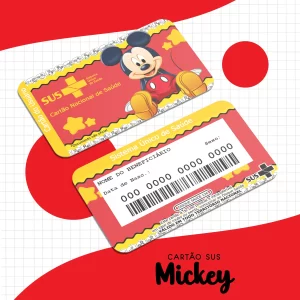 Cartao do sus Personalizado Mickey Png