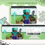 Cartao do sus Personalizado Minecraft Pdf e Png