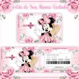 Cartao do sus Personalizado Minnie Fadinha
