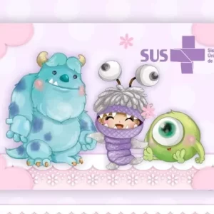 Cartao do sus Personalizado Monstros Sa