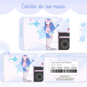 Cartao do sus Personalizado Música Png e Pdf