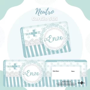 Cartao do sus Personalizado Neutro Png e Pdf