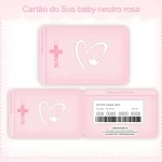 Cartao do sus Personalizado Neutro Rosa