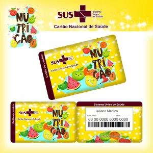 Cartao do sus Personalizado Nutrição Png e Pdf