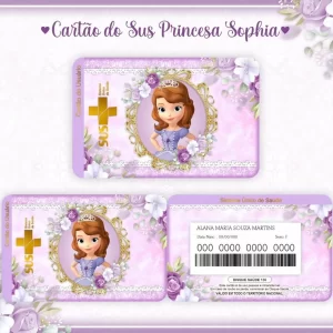 Cartao do sus Personalizado Princesa Sofia