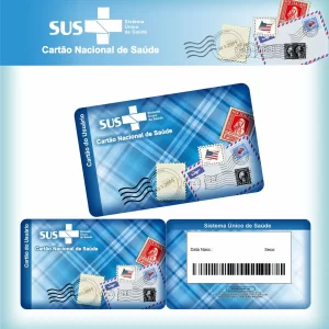 Cartao do sus Personalizado Selos Png e Pdf