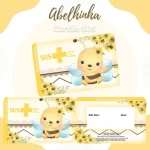 Cartao do sus Personalizado Sus Abelhinha