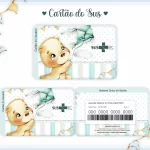 Cartao do sus Personalizado Ursinho Png e Pdf