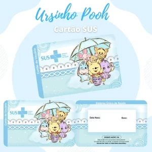 Cartao do sus Personalizado Ursinho Pooh