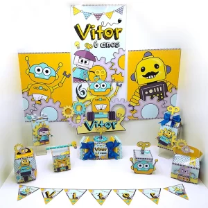 Decoração Robo Studio, Png e Pdf