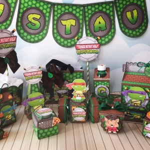 Decoração Tartarugas Ninjas Studio, Png e Pdf