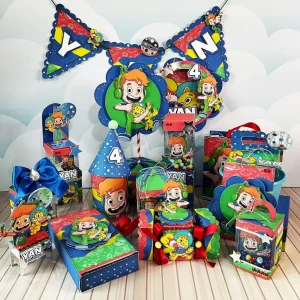 Decoração de Aniversário do Gato Galactico