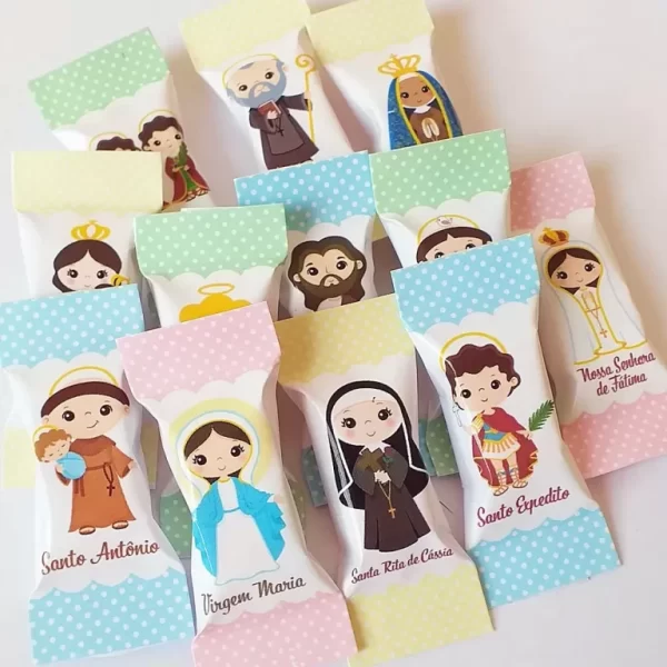 Embalagens Balas Santinhos Pdf e Png - Imagem 3