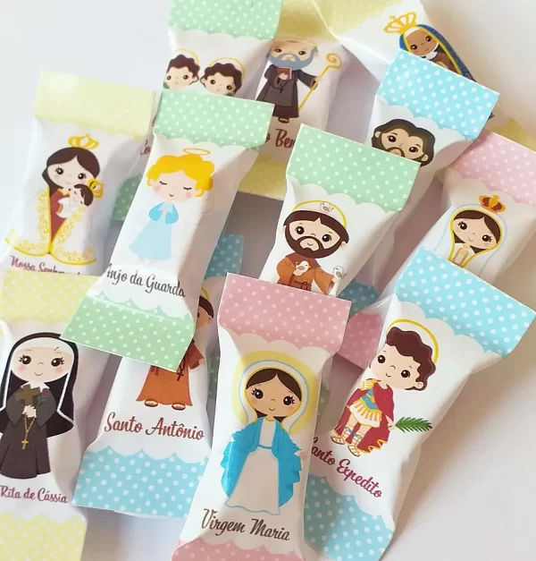Embalagens Balas Santinhos Pdf e Png - Imagem 2