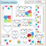 Etiqueta Escolar Autismo Para Imprimir