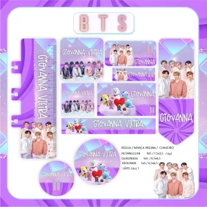 Etiqueta Escolar Bts Para Imprimir