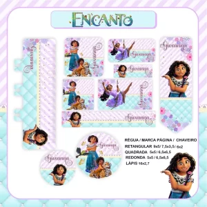 Arquivo Etiqueta Escolar Encanto Disney – etiquetas escolares com os personagens do filme Encanto para personalizar materiais com magia e cor.