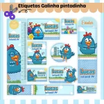 Etiqueta Escolar Galinha Pintadinha