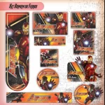 Etiqueta Escolar Homem de Ferro Para Imprimir