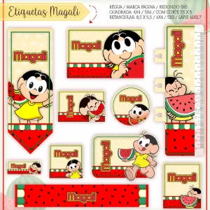 Etiqueta Escolar Magali Para Imprimir