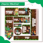 Etiqueta Escolar Minecraft Para Imprimir