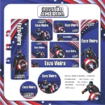 Etiqueta Escolar Personalizada Capitao America