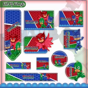 Etiqueta Escolar Pj Masks Para Imprimir