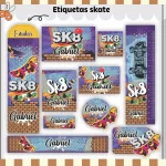 Etiqueta Escolar Skate Para Imprimir