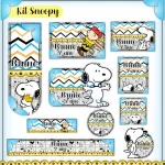 Etiqueta Escolar Snoopy Para Imprimir