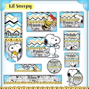 Etiqueta Escolar Snoopy Para Imprimir