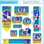 Etiqueta Escolar Sonic Para Imprimir