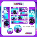 Etiqueta Escolar Tema Video Game