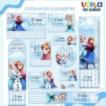 Etiqueta Escolar da Frozen Para Imprimir