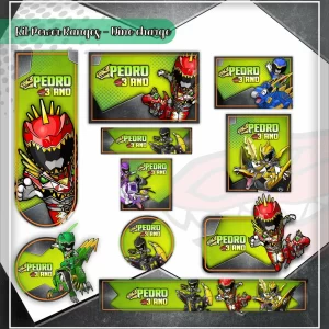 Etiquetas Escolares Power Rangers